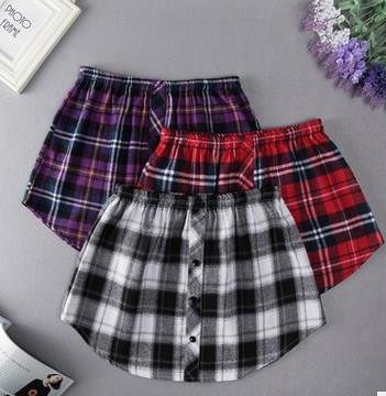 Spot Independent Station Versatile Shirt False Hem Sweater False Skirt Folding Wear Inside Bottoming Skirt Plaid Skirt