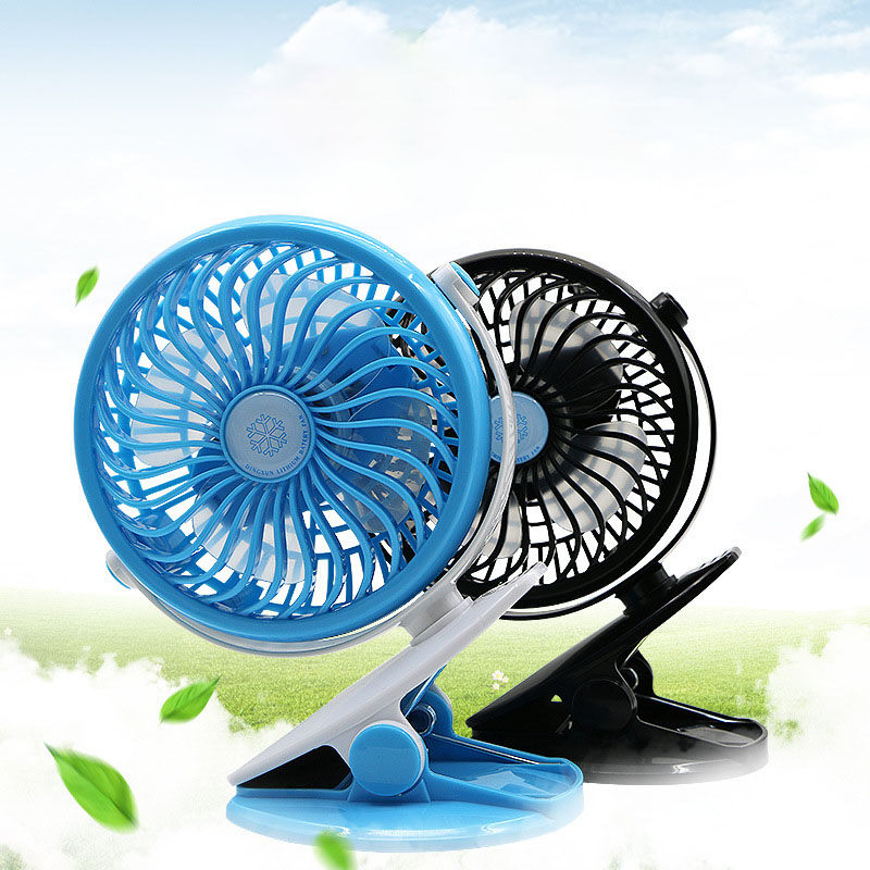 Clear Cycle USB Rechargeable Lithium Battery Small Fan Portable Handheld Mini Student Dormitory Desktop Clip Electric Fan