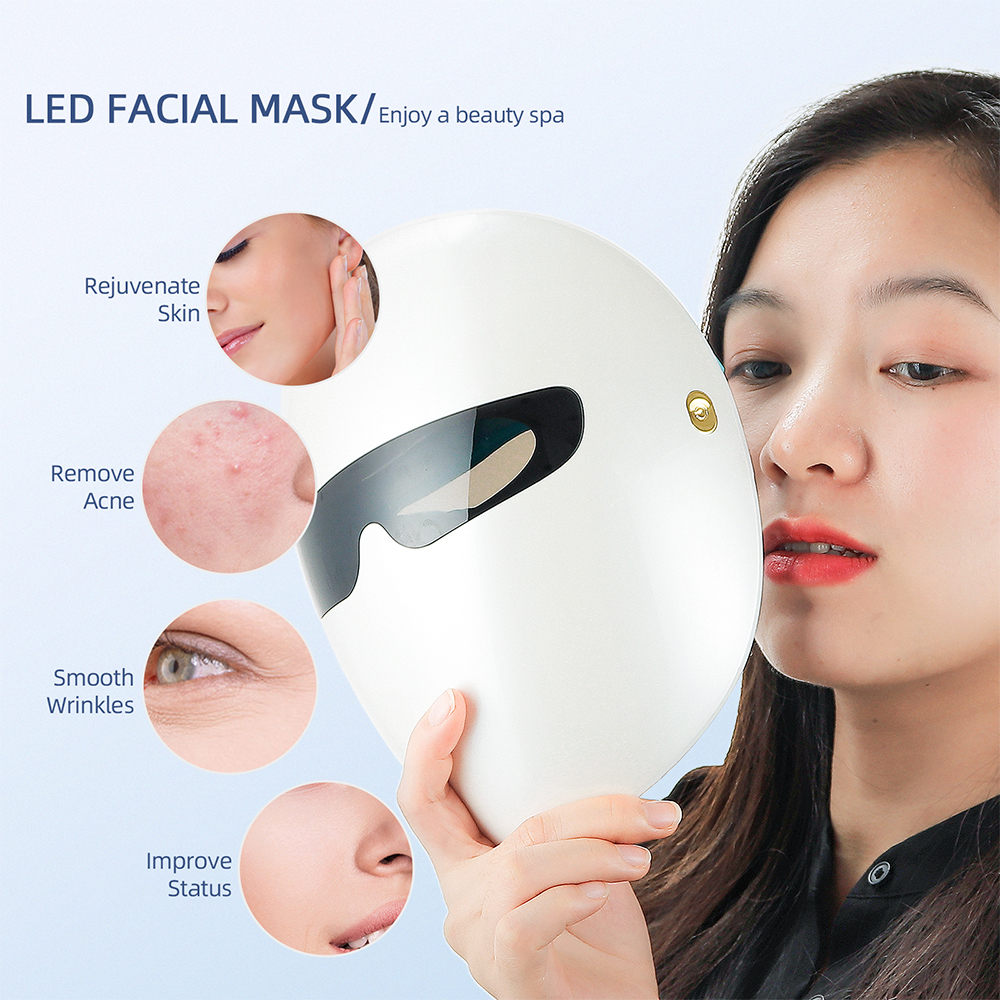 New Photon Skin Rejuvenation Instrument LED Beauty Mask Light Wrinkle Wireless Charging Color Light Mask Instrument Home Beauty Instrument Batch