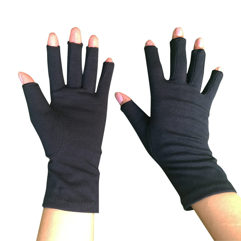 ndoor Sports Copper Fiber Health Care Half Finger Gloves Rehabilitation Training Joint Pressure Gloves