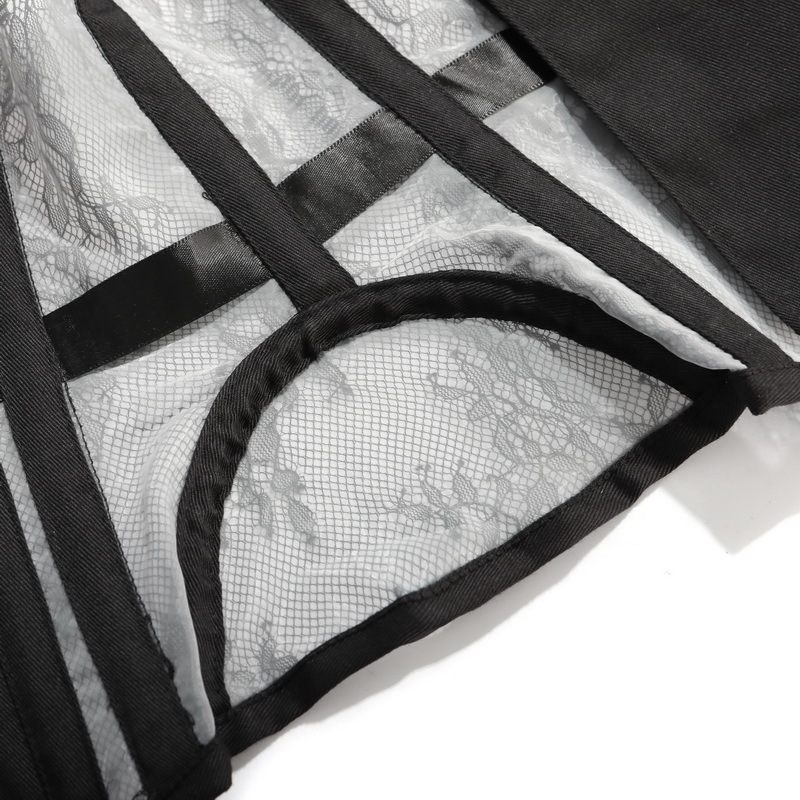 New Cross-border 14-bone Lace Court Corset Gothic Breathable Belly Belt Corset Corset Shapewear