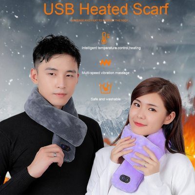 Heating Scarf Men's And Women's Autumn And Winter Smart Cotton Warm Scarf Heating Neck Support Hot Compress Massage Electric Scarf