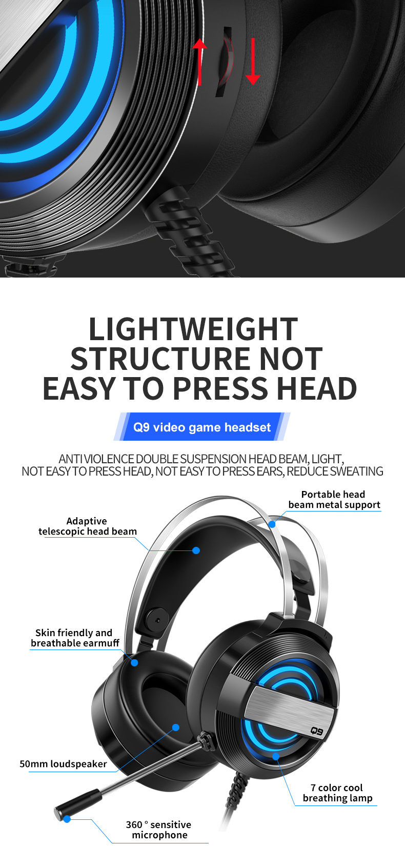 Maicong MC Computer Headset Head-mounted Bass Gaming Game Eating Chicken With Microphone Desktop Notebook Headset