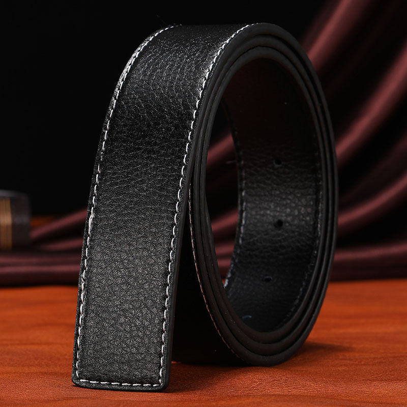 Buy quality Men's Plate Buckle Belt Strip Headless Smooth Buckle Belt