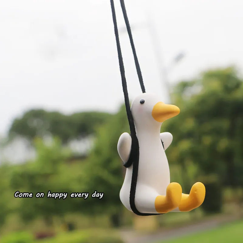  Swinging Duck Car Hanging Ornament,Car Mirror Hanging