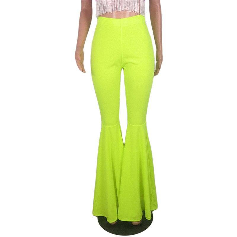 Women's solid color casual flared pants