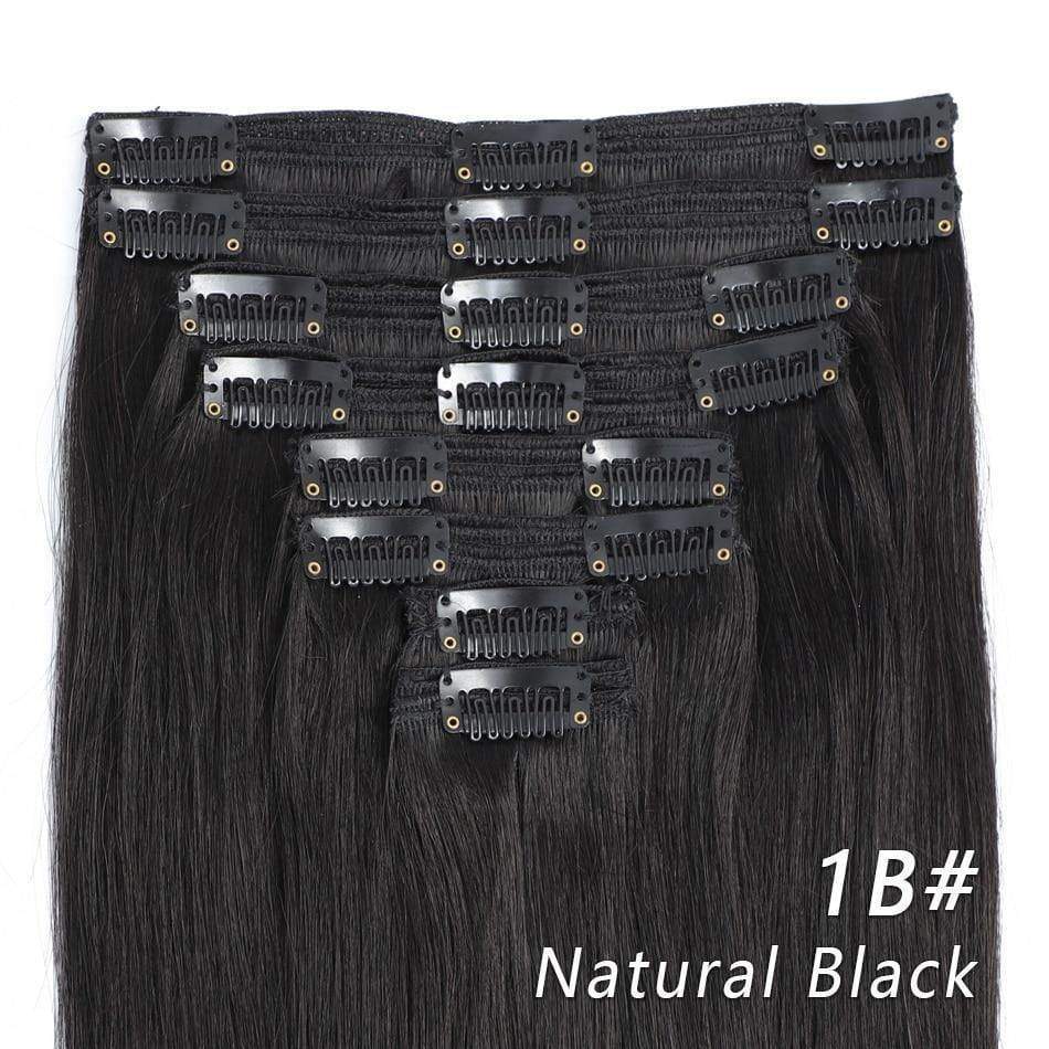chemical fiber solid color long straight wig piece, gradient color seamless hair extension piece