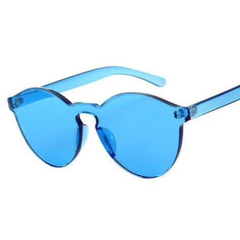 European and American One-Piece Frame Sunglasses Fashion Jelly Color Sunglasses