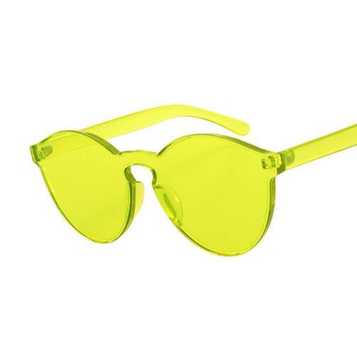 European and American One-Piece Frame Sunglasses Fashion Jelly Color Sunglasses
