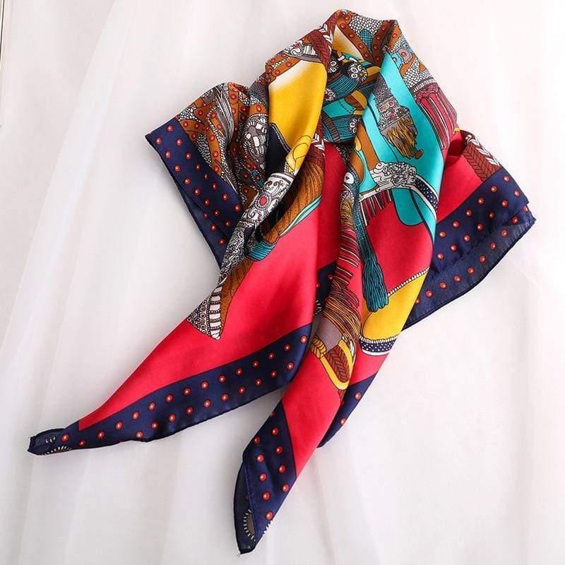 Ladies retro style sunscreen silk scarf