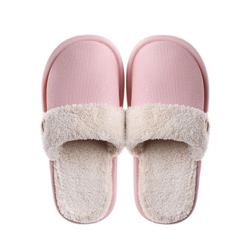 Women's warm thick wool thick-soled waterproof slippers