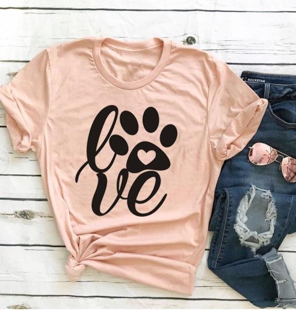 T-shirt Puppy Love European and American trend street graphic short sleeves