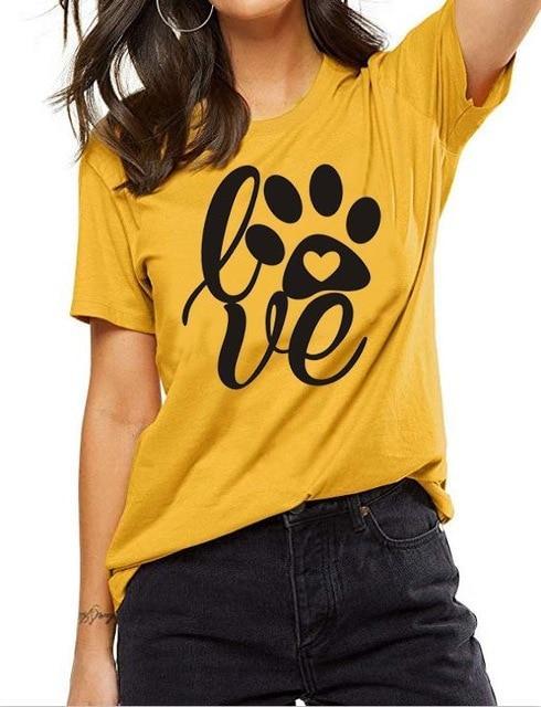 T-shirt Puppy Love European and American trend street graphic short sleeves