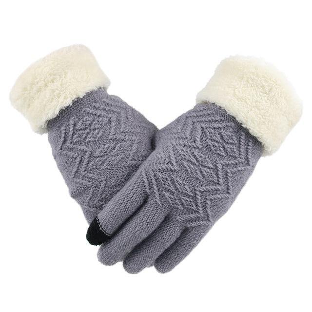 Winter Knitted Gloves Touch Screen for Women