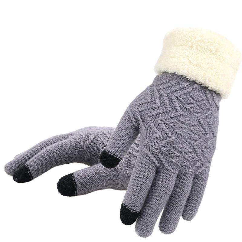 Winter Knitted Gloves Touch Screen for Women