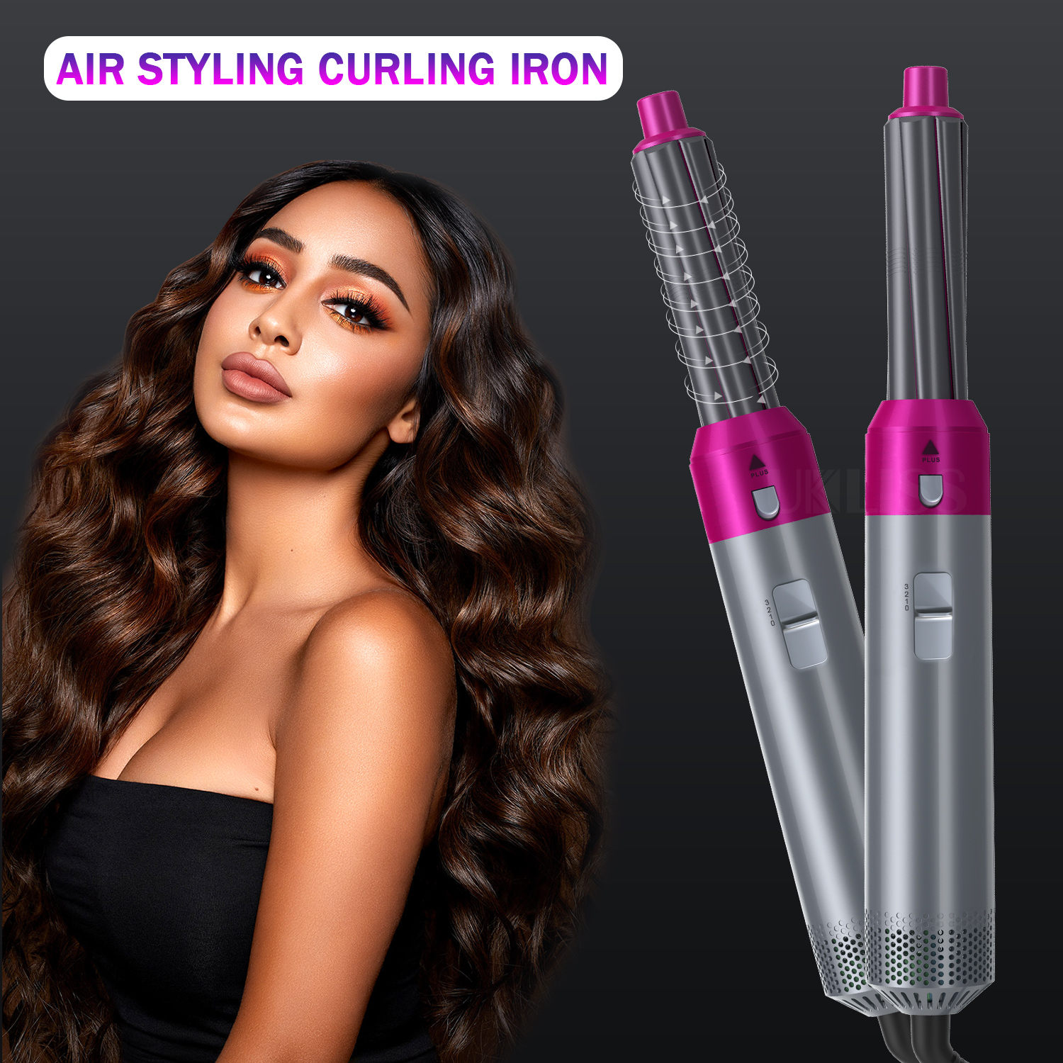 Multi-head hot air comb automatic curling iron