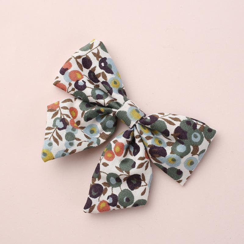 Headdress fabric printing bow tie clip ponytail clip