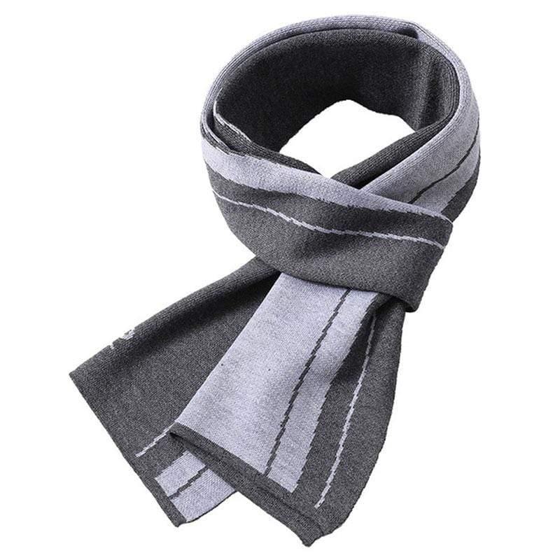 Men's scarf warm winter plaid thick knitted imitation cashmere scarf