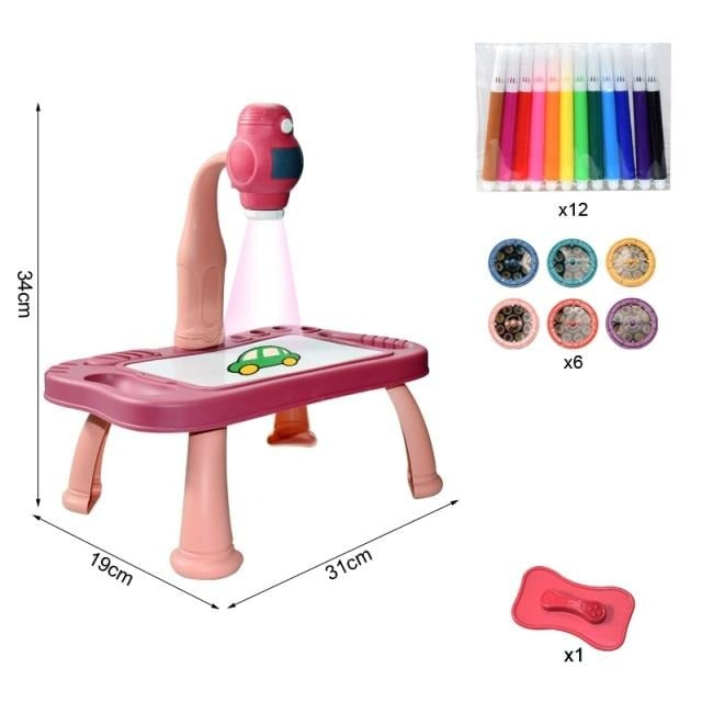 Children's intelligent projection painting toy writing and drawing board