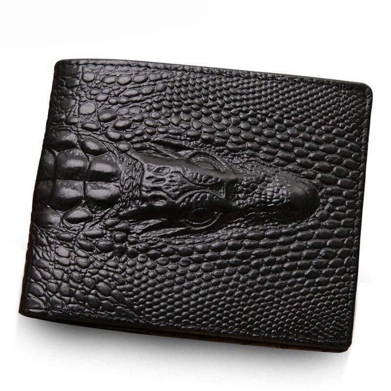 Vintage leather men's wallet crocodile pattern coin purse wallet Vintage leather men's wallet crocodile pattern coin purse wallet