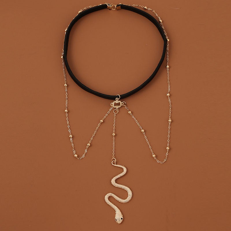women's elastic snake long leg chain