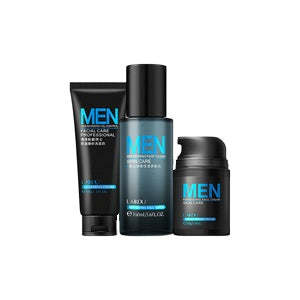 Men's Skin Care 4 piece Set Moisturizing Toner Lotion Face Cleanser