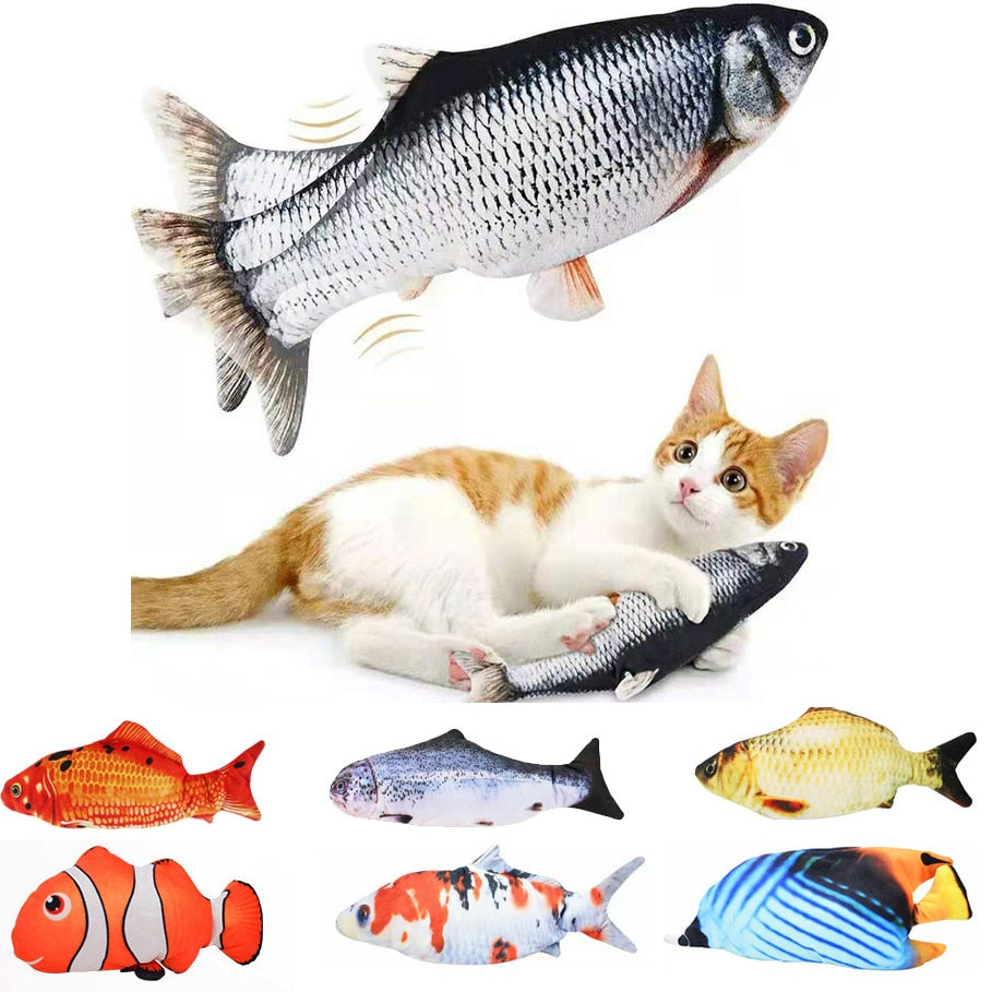 Electric simulation fish can beat cat toy