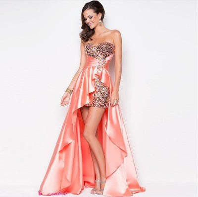 wedding dress new long red Strapless toast clothing Suzhou dinner show