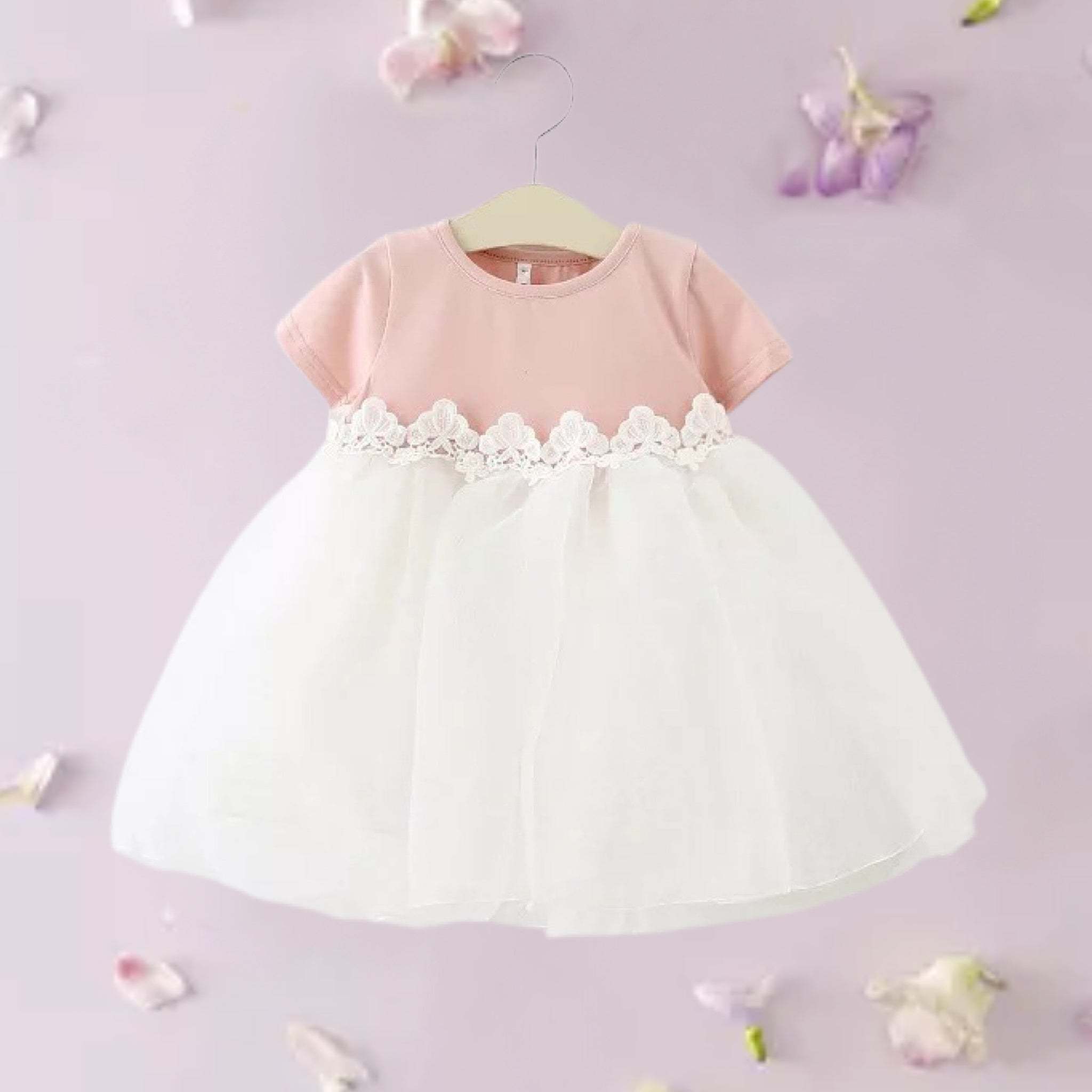 Baby Toddler Girls Easter Dress Tutu Princess Style Lace & Tulle Bowknot