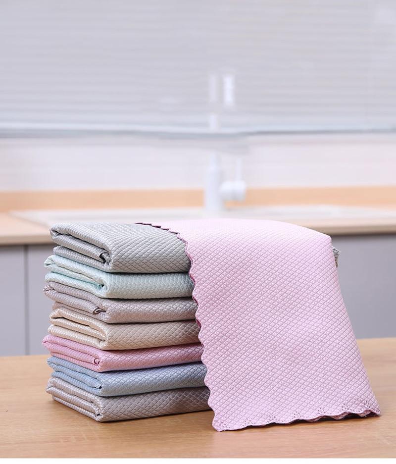 Buy quality Wipe glass special fish scale cloth leave no trace