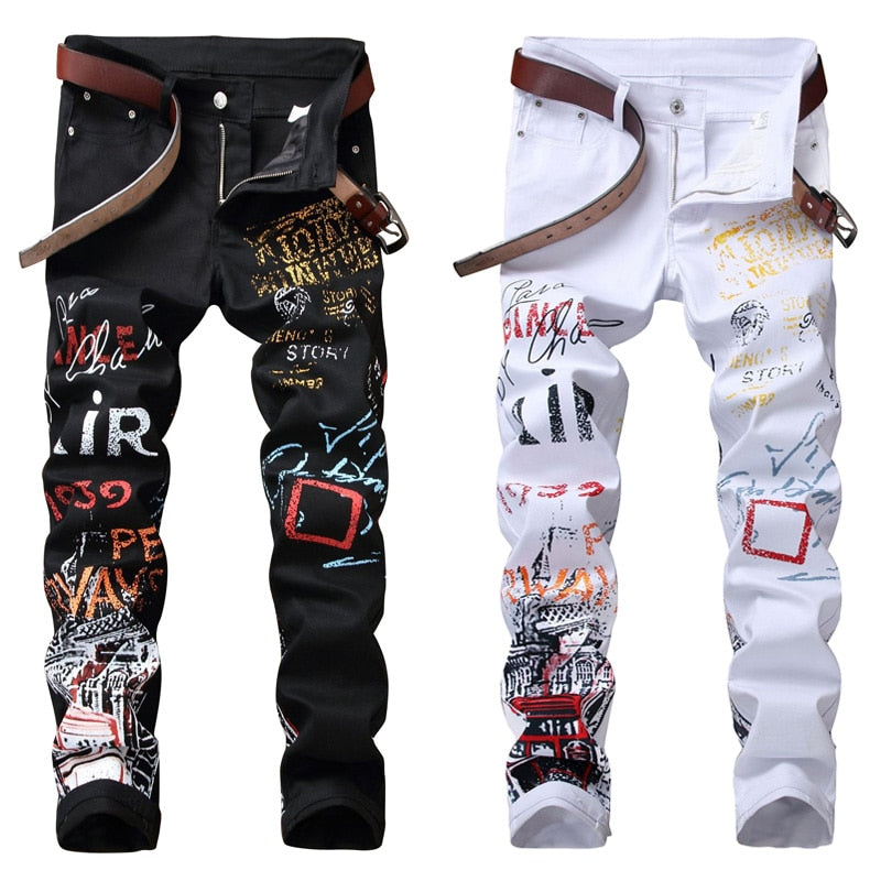 Men's Color Stretch Small Feet Slim Fit Pants