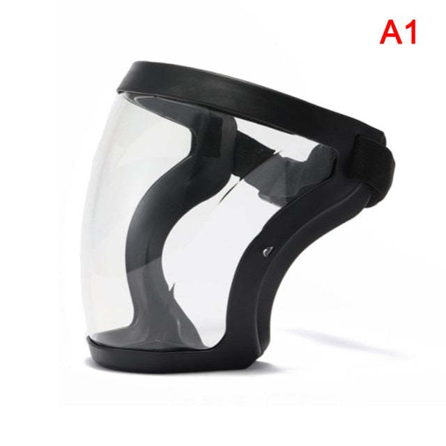 Cross-border explosive new protective face shield full face HD transparent dust and splash resistant horse head mask labour protection goggles