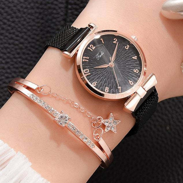 Women's Digital Watch Comes with Personalized Fashion Bracelet Gift Watch