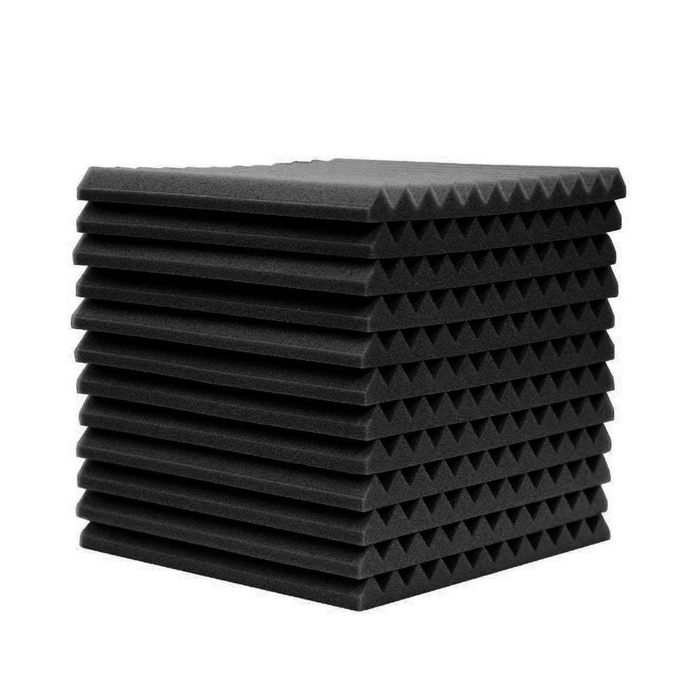 12pcs 30x30x2.5cm Acoustic Foam Soundproof Studio Foam Soundproofing Panels Cinema Muffler Sponge Absorption Treatment Panel For Walls Sound Absorbing