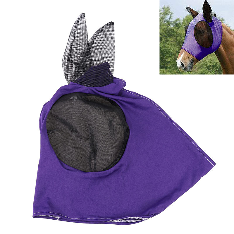 Horse Masks Anti Flyworms Anti Mosquito Breathable Stretchy Knitted Mesh Riding Equestrian Equipment| |