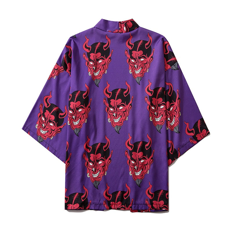 Japanese Demon 3/4 Sleeve Kimono